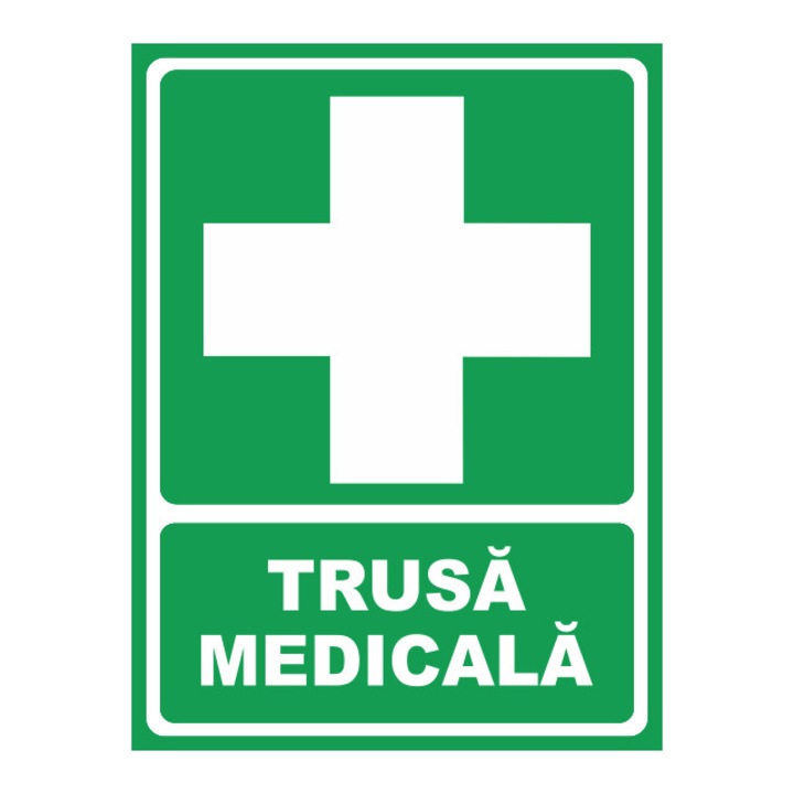 Indicator autocolant - Trusa medicala, 20x26 cm