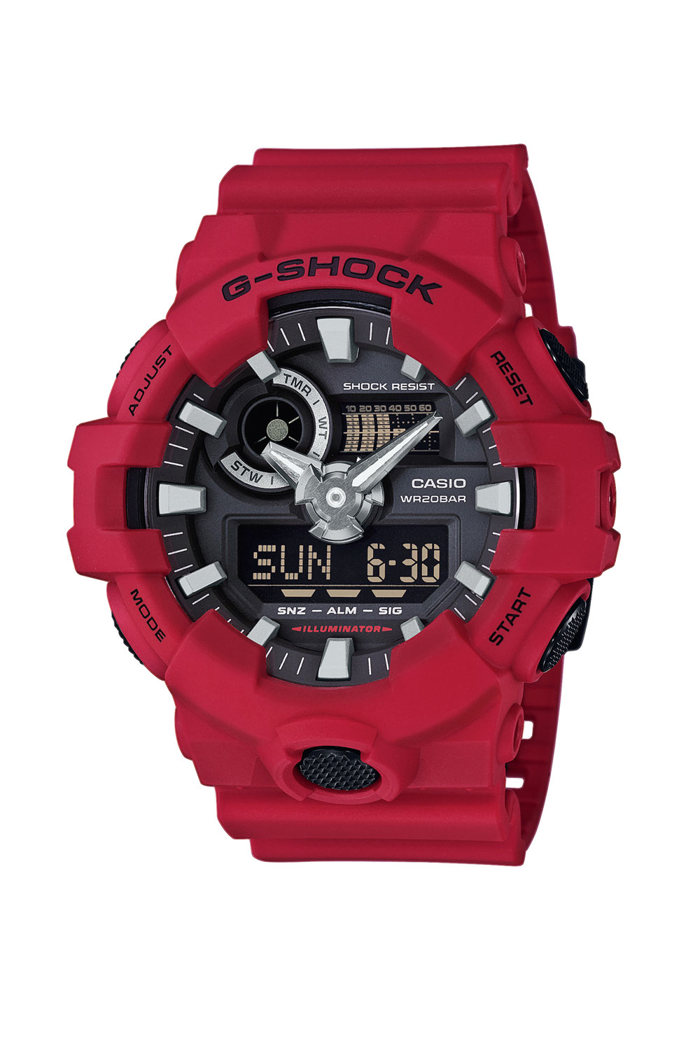 Casio, Ceas analog digital, rezistent la socuri cu functii multiple, Rosu