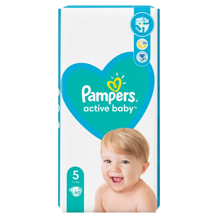 Pampers Active Baby Jumbo Pack pelenka, 5-ös méret, 60 db