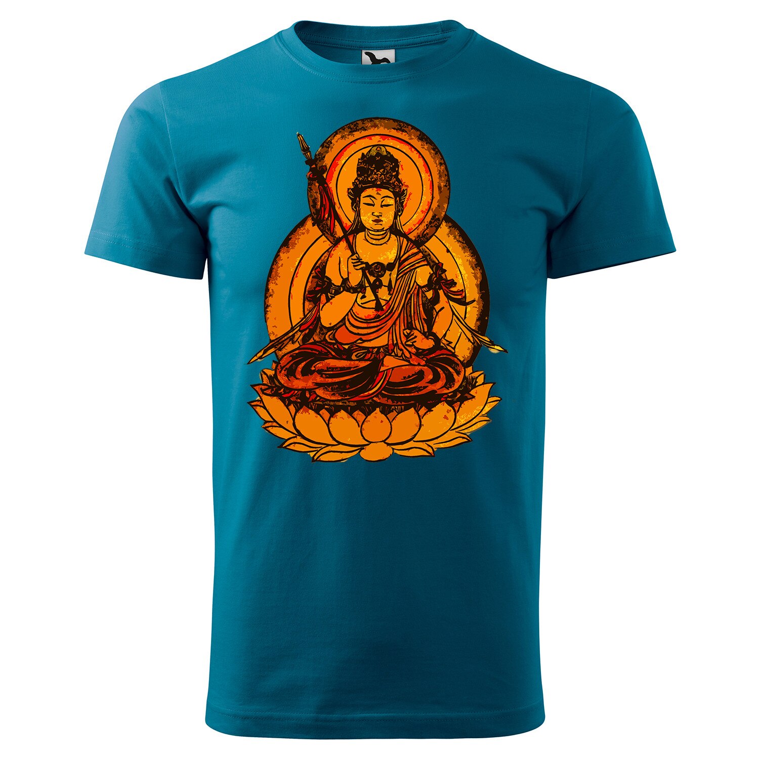 Tricou barbati,personalizat,cu maneca scurta,Albastru petrol,marime XS