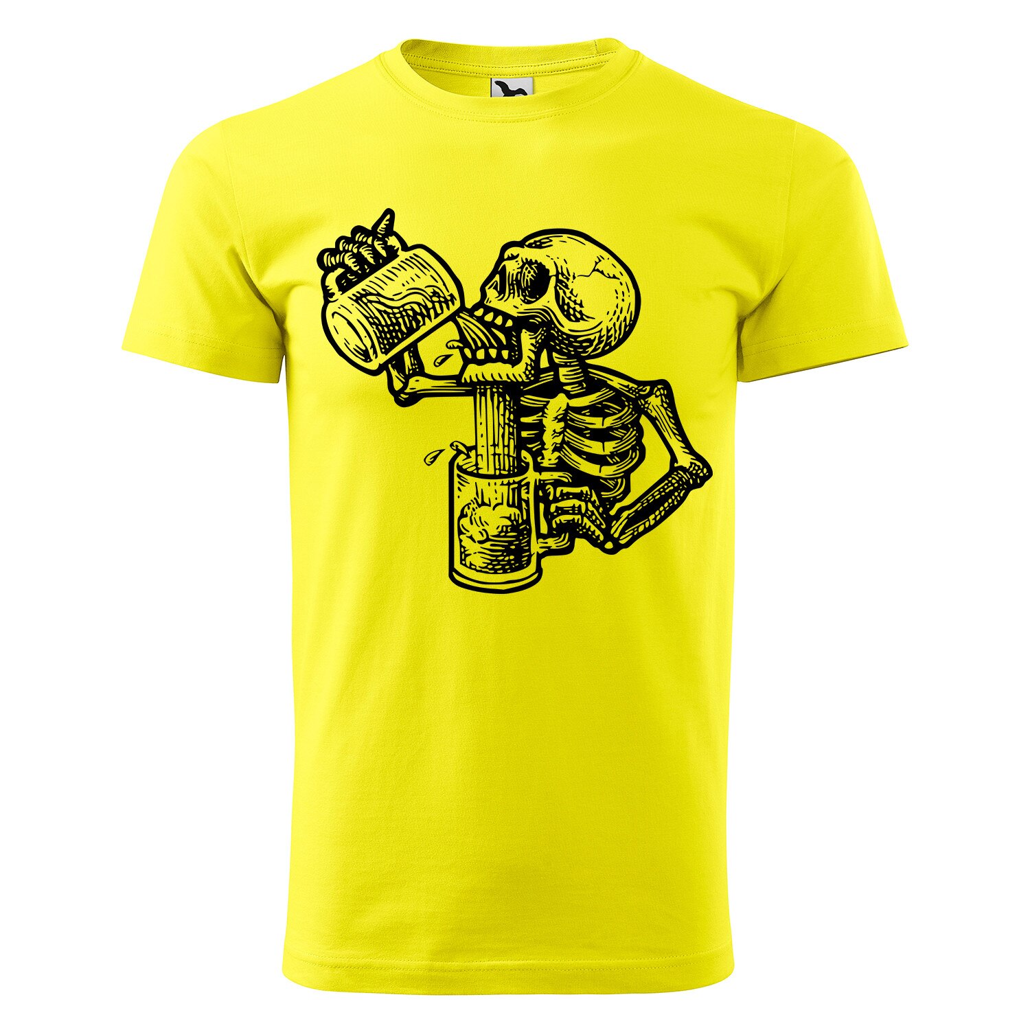 Tricou barbati,personalizat,cu maneca scurta,Galben lamaie,marime S