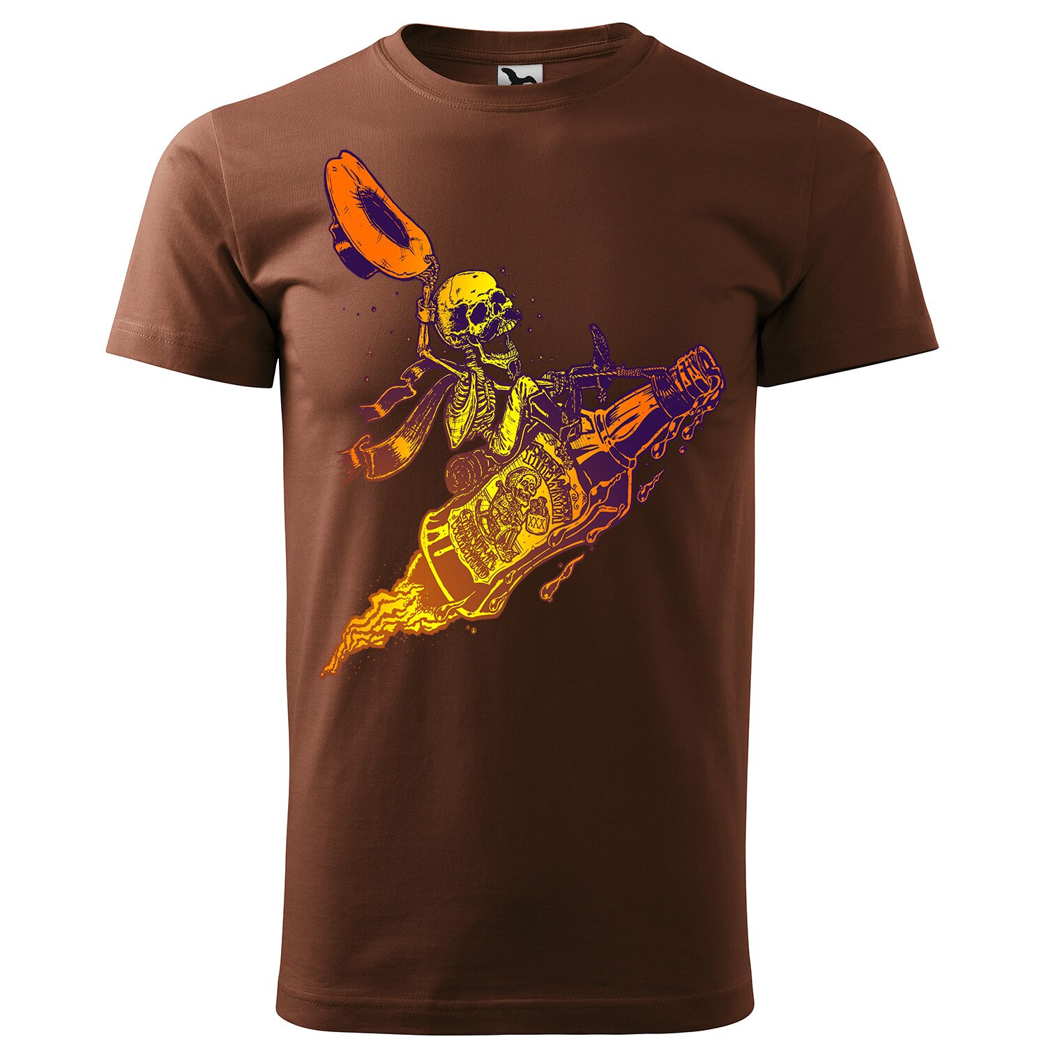 Tricou barbati,personalizat,cu maneca scurta,Ciocolatiu,marime XS