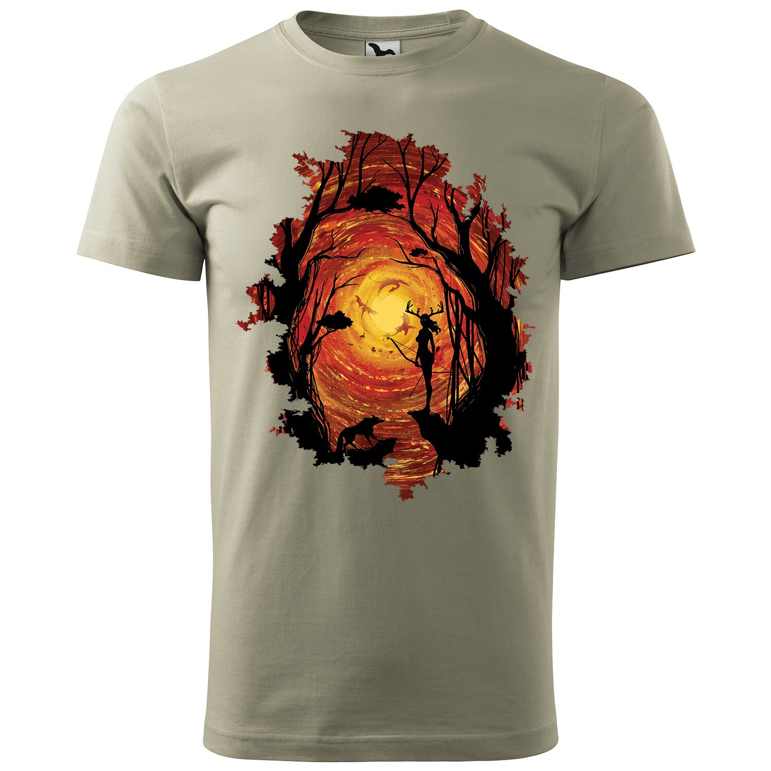 Tricou barbati,personalizat,cu maneca scurta,Kakhi deschis,marime XL