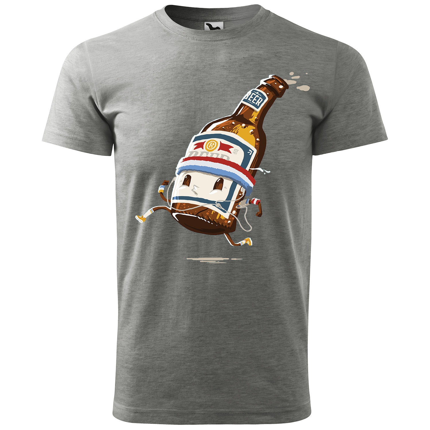 Tricou barbati,personalizat,cu maneca scurta,Gri inchis,marime XL