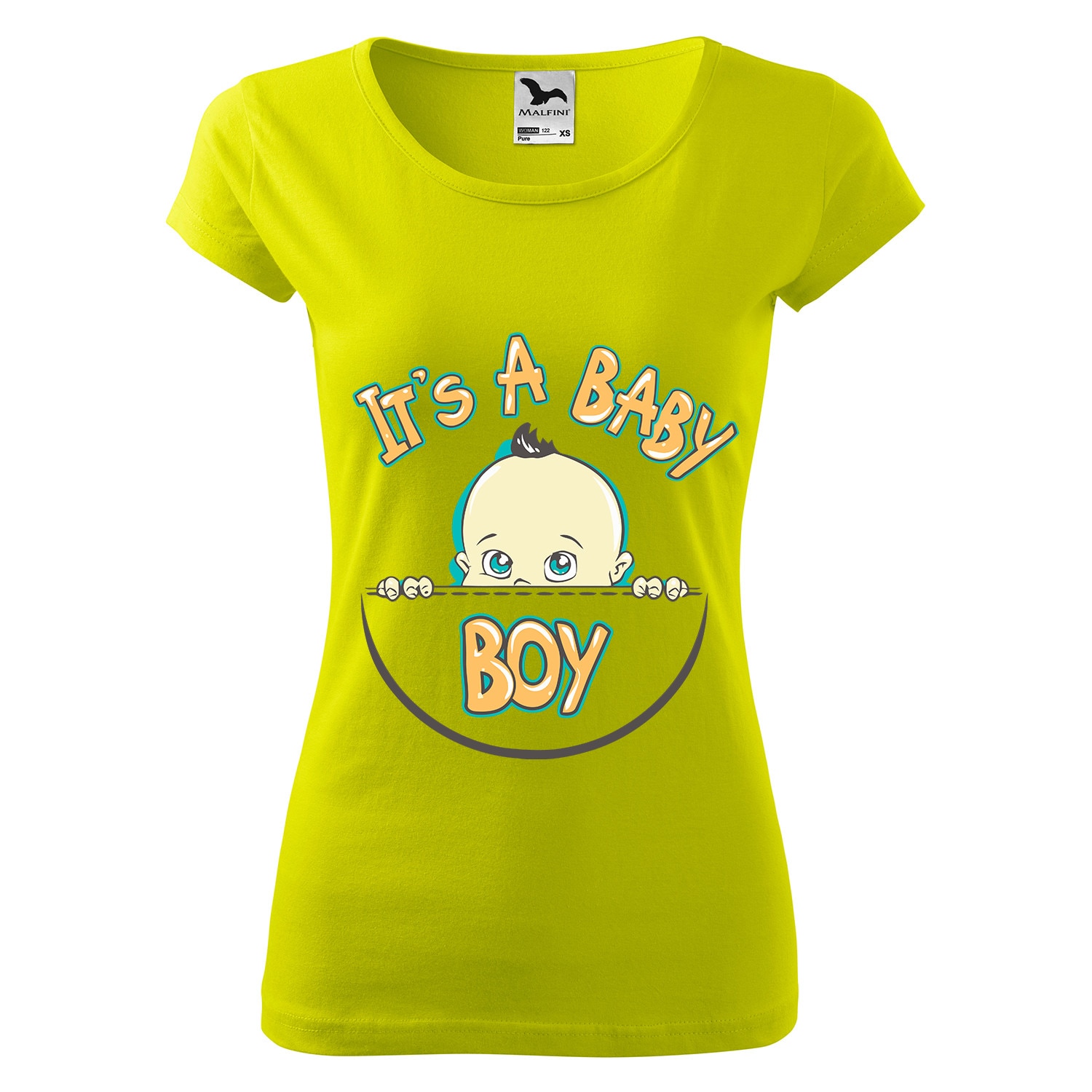 Tricou dama personalizat,cu maneca scurta,Galben lime,marime 2XL