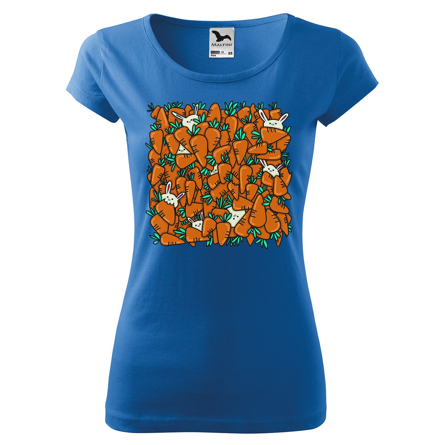 Tricou dama personalizat,cu maneca scurta,Albastru azuriu,marime L