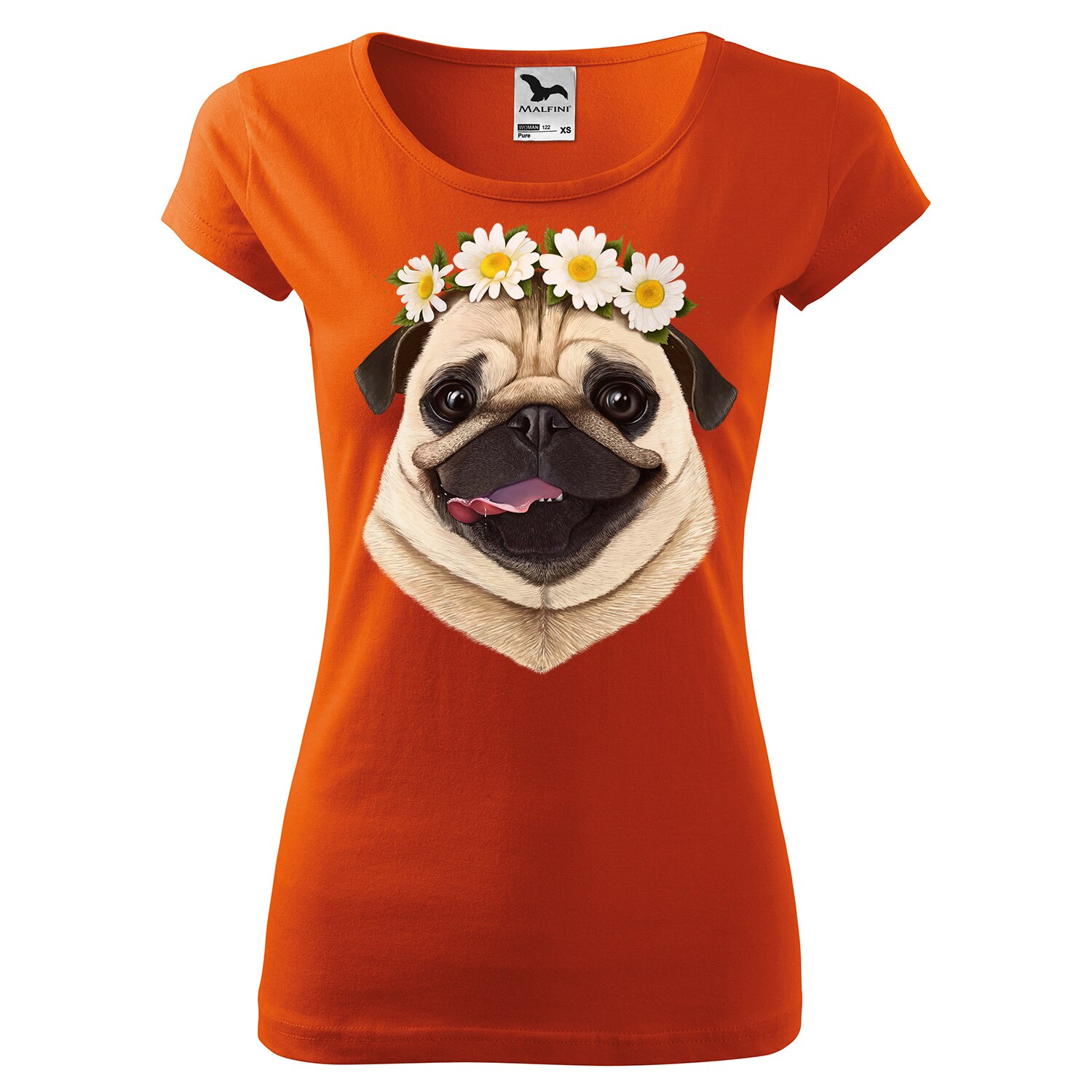 Tricou dama personalizat,cu maneca scurta,Portocaliu,marime XL