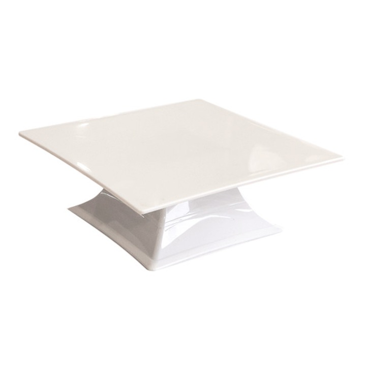 Platou cu suport prezentare policarbonat RAKI 35x35xh10,5 cm