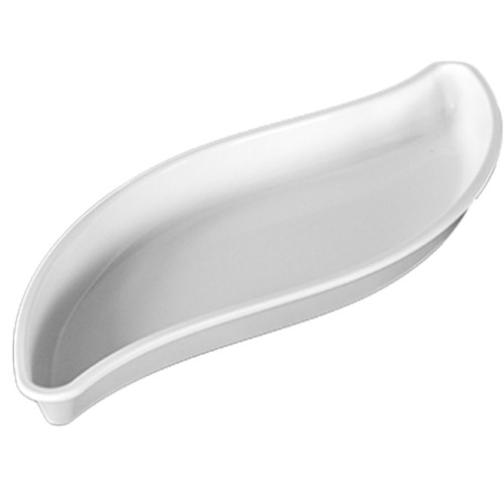 Platou frunza melamina RAKI 51x20cm alb