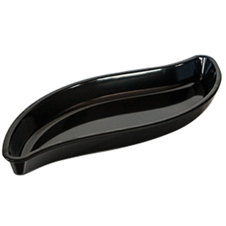 Platou frunza melamina RAKI 51x20cm neagra