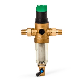 Filtru de apa cu purjare si regulator de presiune 1/2 sita inox Geyser Bastion alama Filtru de apa cu purjare si regulator de presiune 1/2 sita inox Geyser Bastion alama