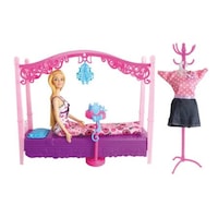 Set de joaca iMK® Papusa cu dormitor complet echipat si accesorii incluse