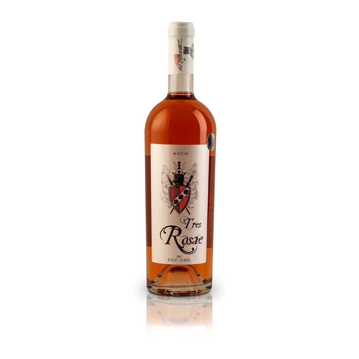 Tres Rosae, Cupaj roze sec, 0.75 l, Vin din Podgoria Sarica Niculitel DOC-CMD