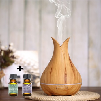 Difuzor aromaterapie KD Home™ SU-HP01, lumina ambientala, ultrasunete, rezervor 400ml Difuzor aromaterapie KD Home™ SU-HP01, lumina ambientala, ultrasunete, rezervor 400ml