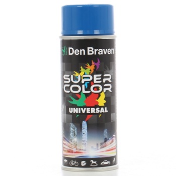 Spray vopsea, Den Braven Super Color, albastru, interior / exterior, 400 ml Spray vopsea, Den Braven Super Color, albastru, interior / exterior, 400 ml