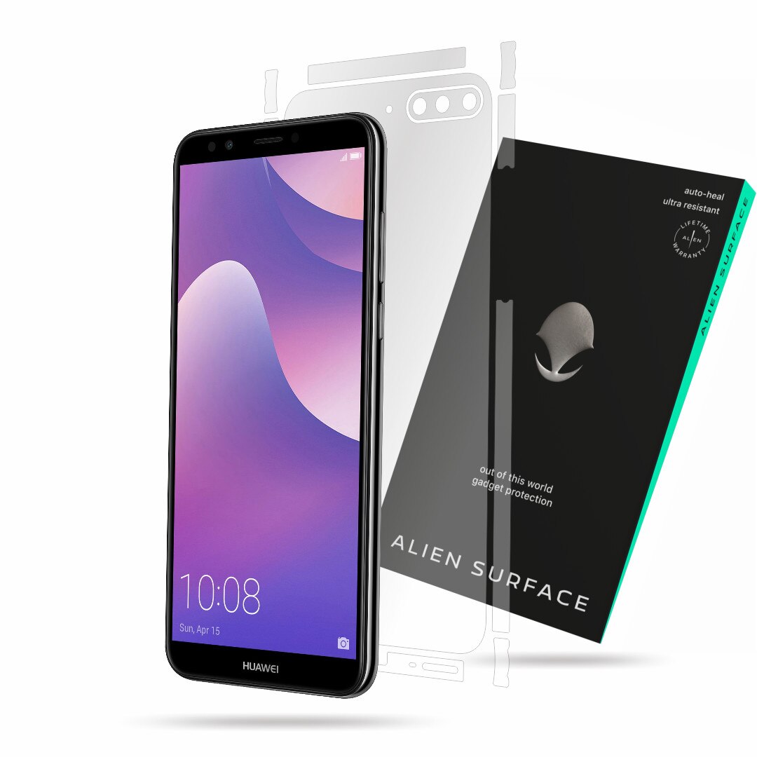 Folie Alien Surface, Huawei Y7 Pro (2018), protectie spate, laterale