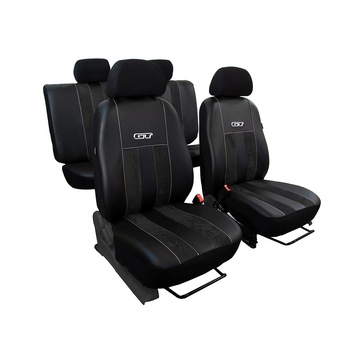 Set huse auto GT Pok-Ter din alcantara si piele ecologica, Negru Set huse auto GT Pok-Ter din alcantara si piele ecologica, Negru