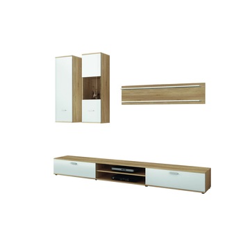 Mobilier pentru Living Asti II, Bedora, 1 x Polita, 1 x Comoda, 2 x Dulapuri suspendate Mobilier pentru Living Asti II, Bedora, 1 x Polita, 1 x Comoda, 2 x Dulapuri suspendate