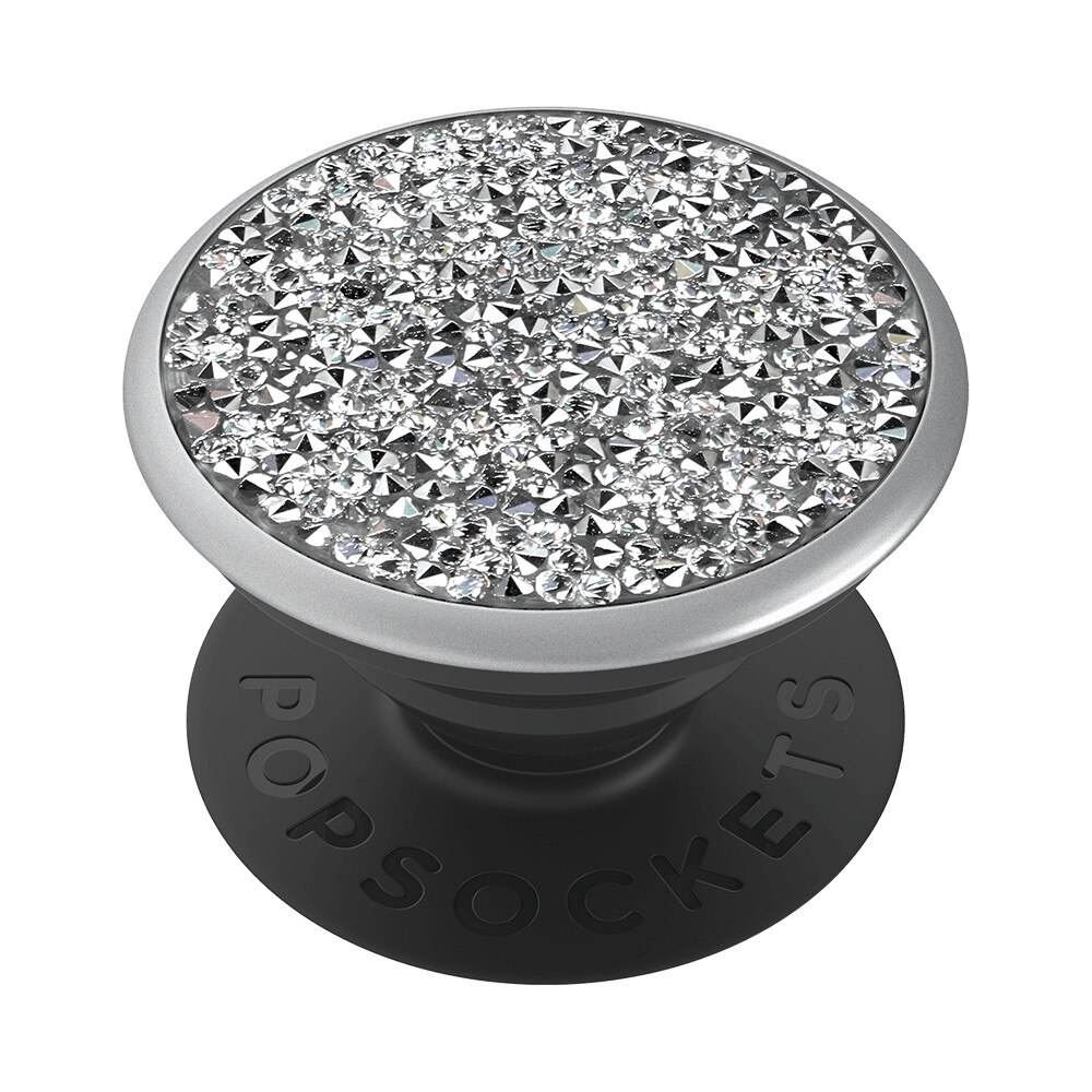 Suport de telefon universal Popsockets ®, Jet Silver Crystal cu cristale, argintiu