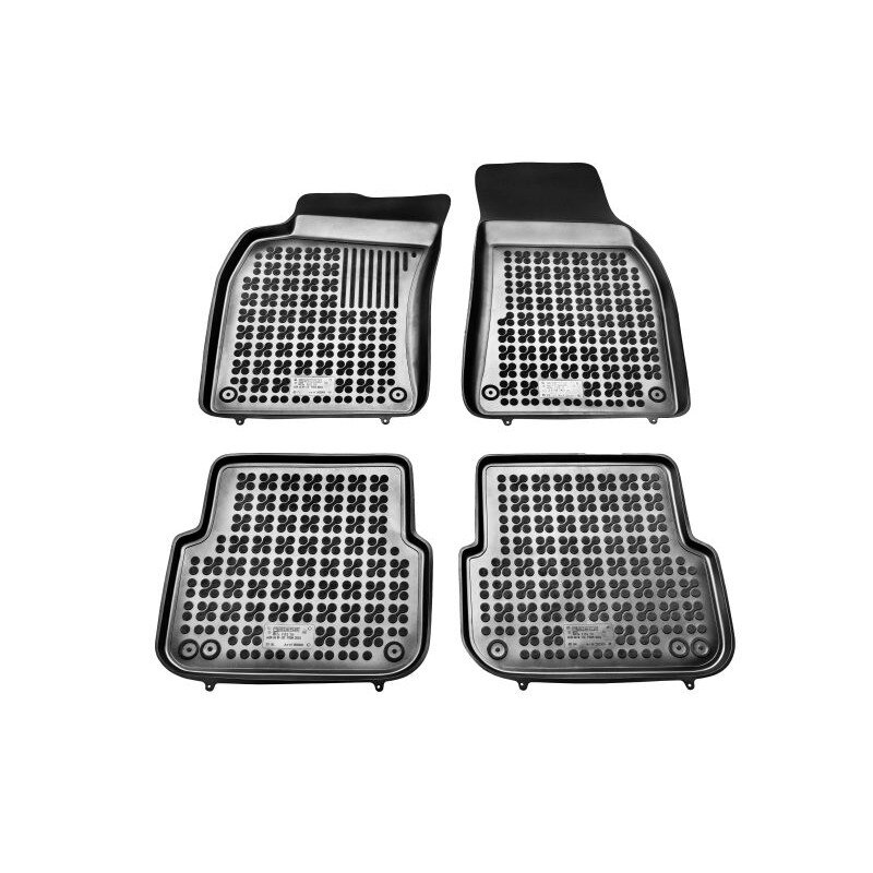 Set 4 covorase auto tip tavita REZAW PLAST, Cauciuc, pentru AUDI A6, A6 ALLROAD 05.04-08.11 SALOON/STATION WAGON, Negru