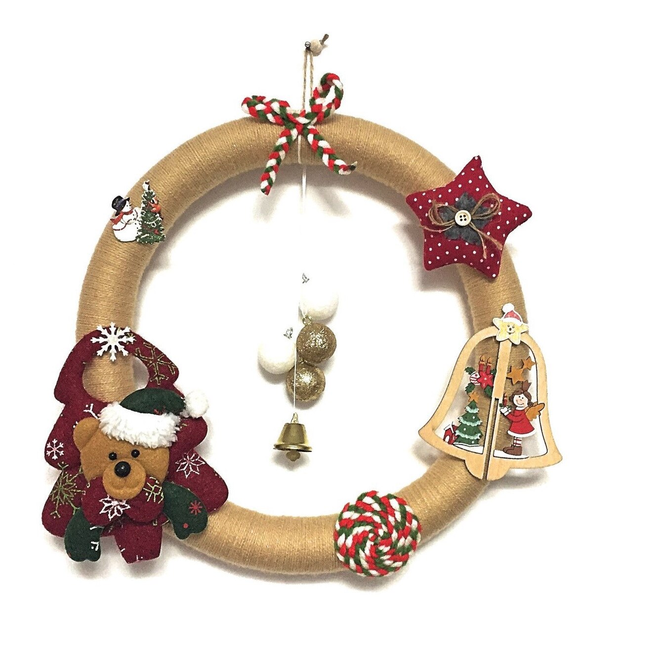 Coronita de Craciun bej 