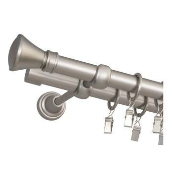 Galerie dubla Prince, grosime 19mm, crom mat, 400 cm Galerie dubla Prince, grosime 19mm, crom mat, 400 cm