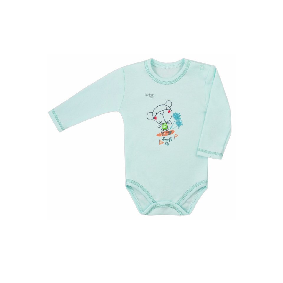 Body cu maneca lunga bebelusi Samba Koala 3901-V, Verde