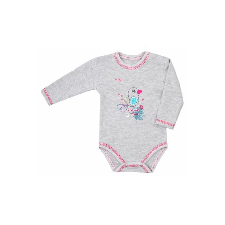 Body cu maneca lunga pentru fete Koala Samba 3903-G2, Gri