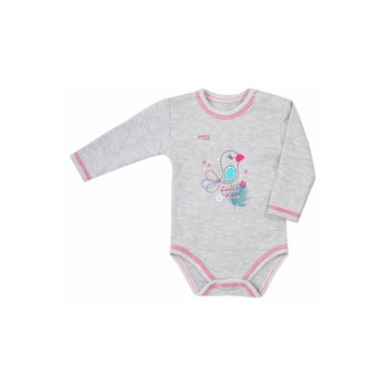 Body cu maneca lunga bebelusi Samba Koala 3901-G1, Gri Body cu maneca lunga bebelusi Samba Koala 3901-G1, Gri