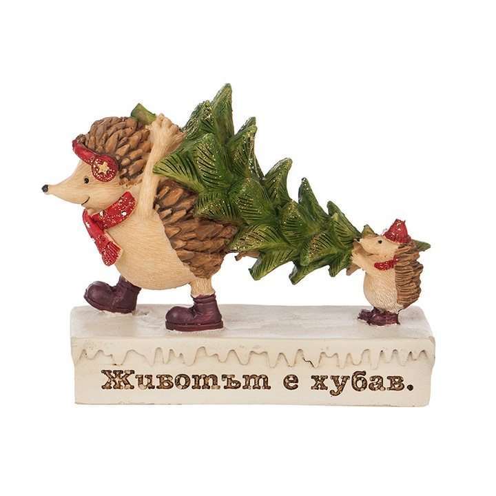 Фигурка Димс-92, Коледни таралежчета с надпис , KN006