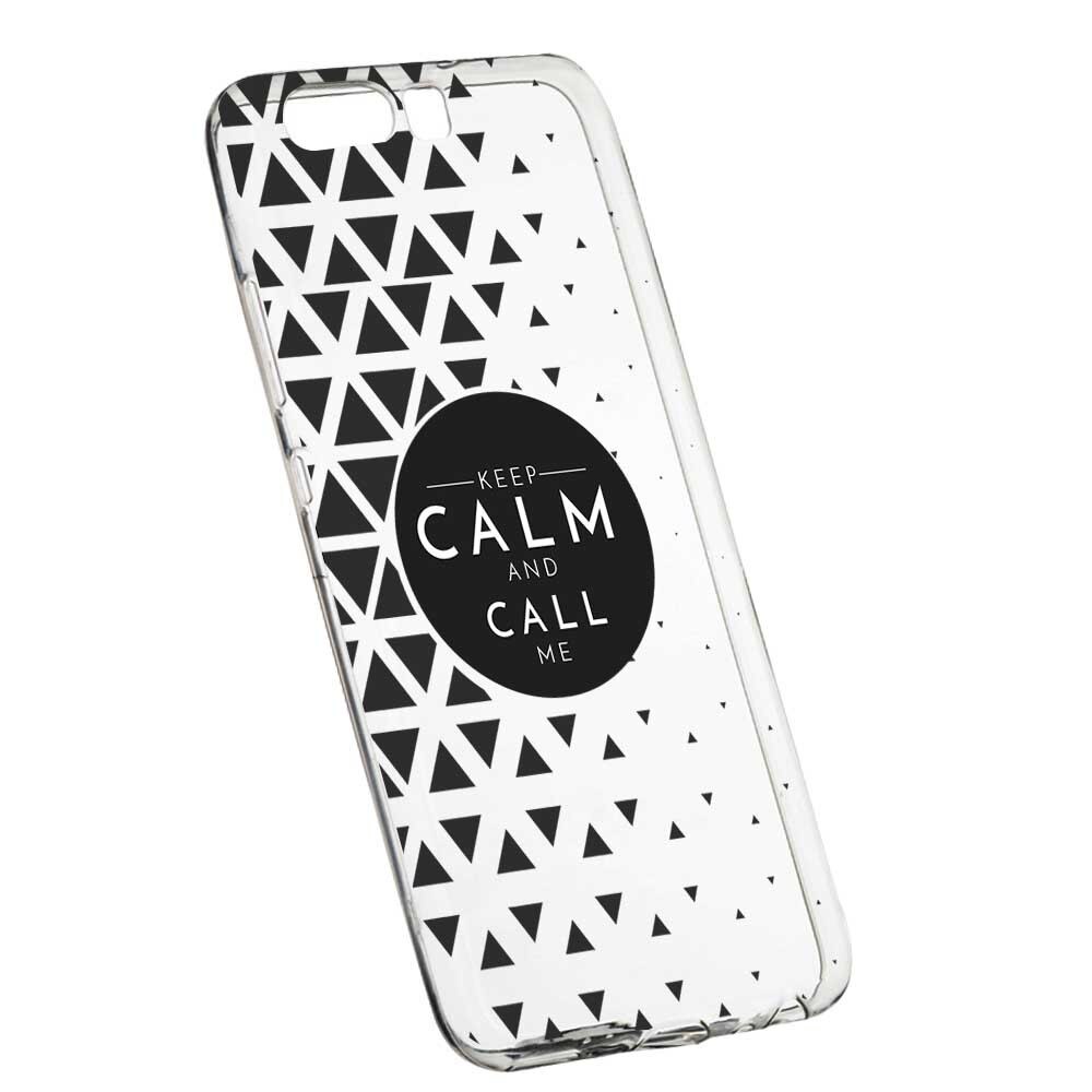 Husa Silicon, Transparent, Slim, Keep Calm, 2, Huawei Nova 2S