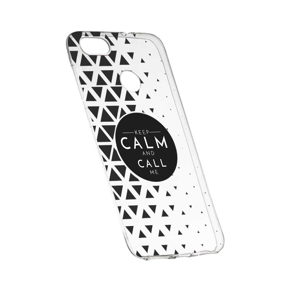 Husa Silicon, Transparent, Slim, Keep Calm, 2, HTC Desire 12 Plus