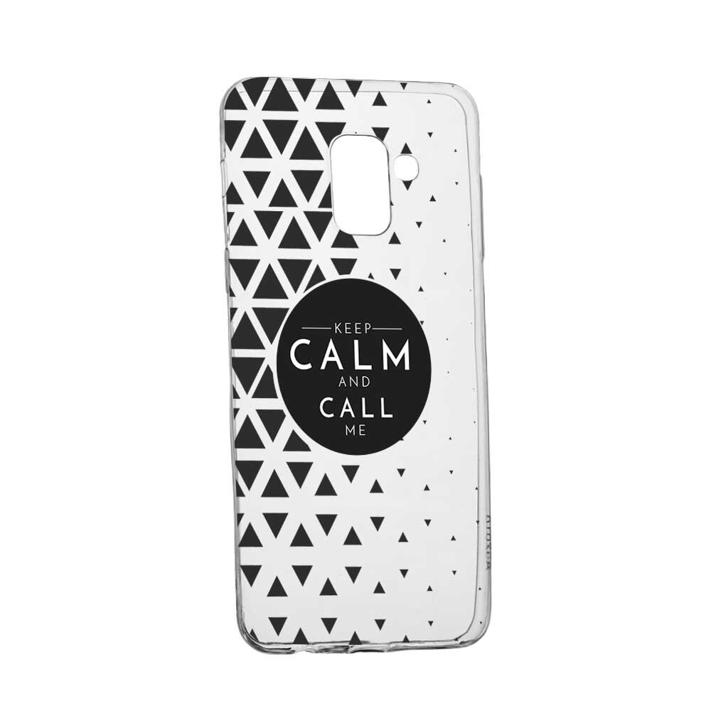 Husa Silicon, Transparent, Slim, Keep Calm, 2, Samsung Galaxy J6 2018
