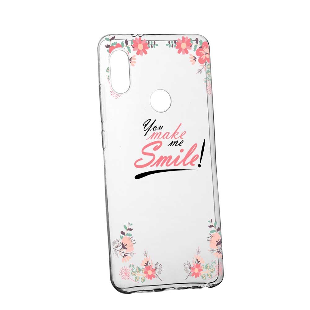 Husa Silicon, Transparent, Slim, Make Me Smile, 3, Xiaomi Mi8