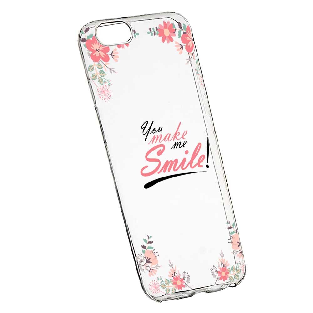 Husa Silicon, Transparent, Slim, Make Me Smile, 3, Huawei Y5 2018