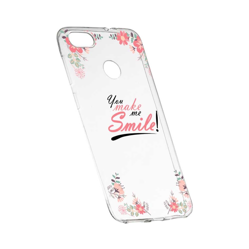 Husa Silicon, Transparent, Slim, Make Me Smile, 3, Xiaomi Redmi Note 5A Prime