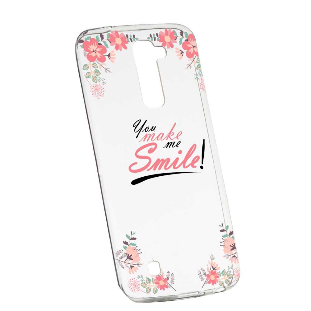 Husa Silicon, Transparent, Slim, Make Me Smile, 3, LG G7 ThinQ