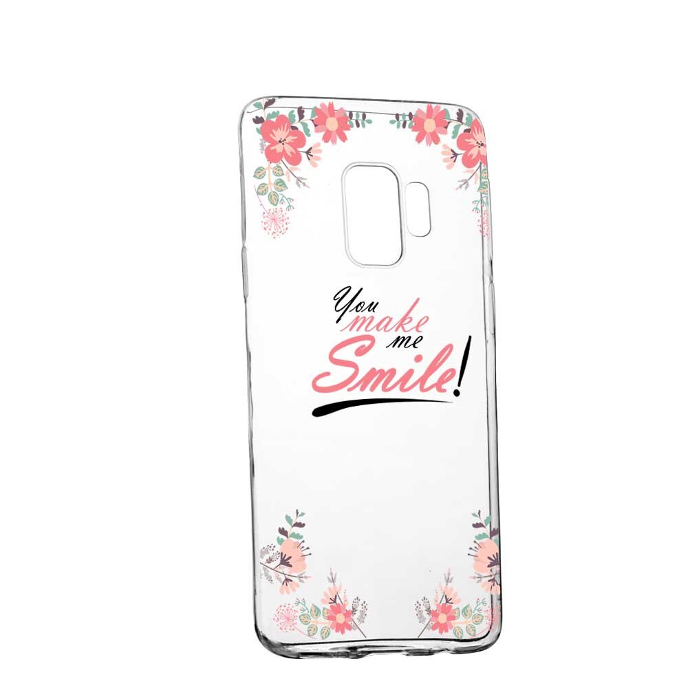 Husa Silicon, Transparent, Slim, Make Me Smile, 3, LG G7