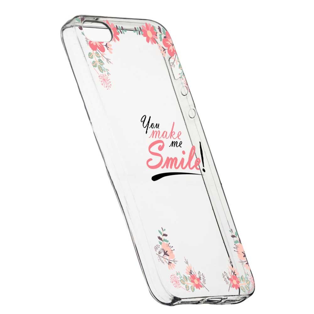 Husa Silicon, Transparent, Slim, Make Me Smile, 3, Xiaomi Mi5S