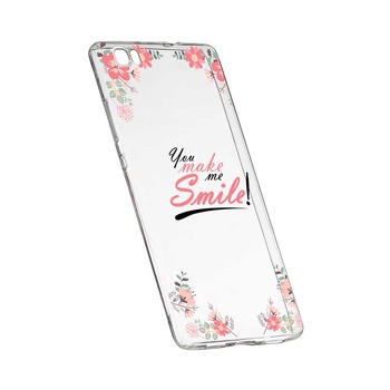 Husa Silicon, Transparent, Slim, Make Me Smile, 3, Sony XZ1 Husa Silicon, Transparent, Slim, Make Me Smile, 3, Sony XZ1
