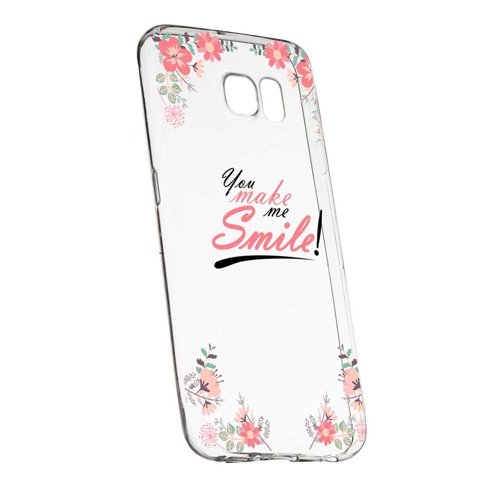 Husa Silicon, Transparent, Slim, Make Me Smile, 3, HTC U Ultra