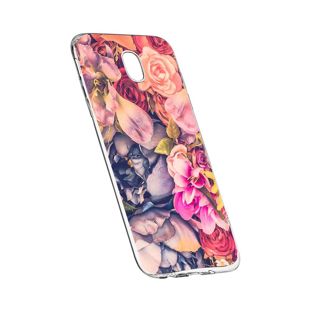 Husa Silicon, Transparent, Slim, Floral, 5, HTC U Play