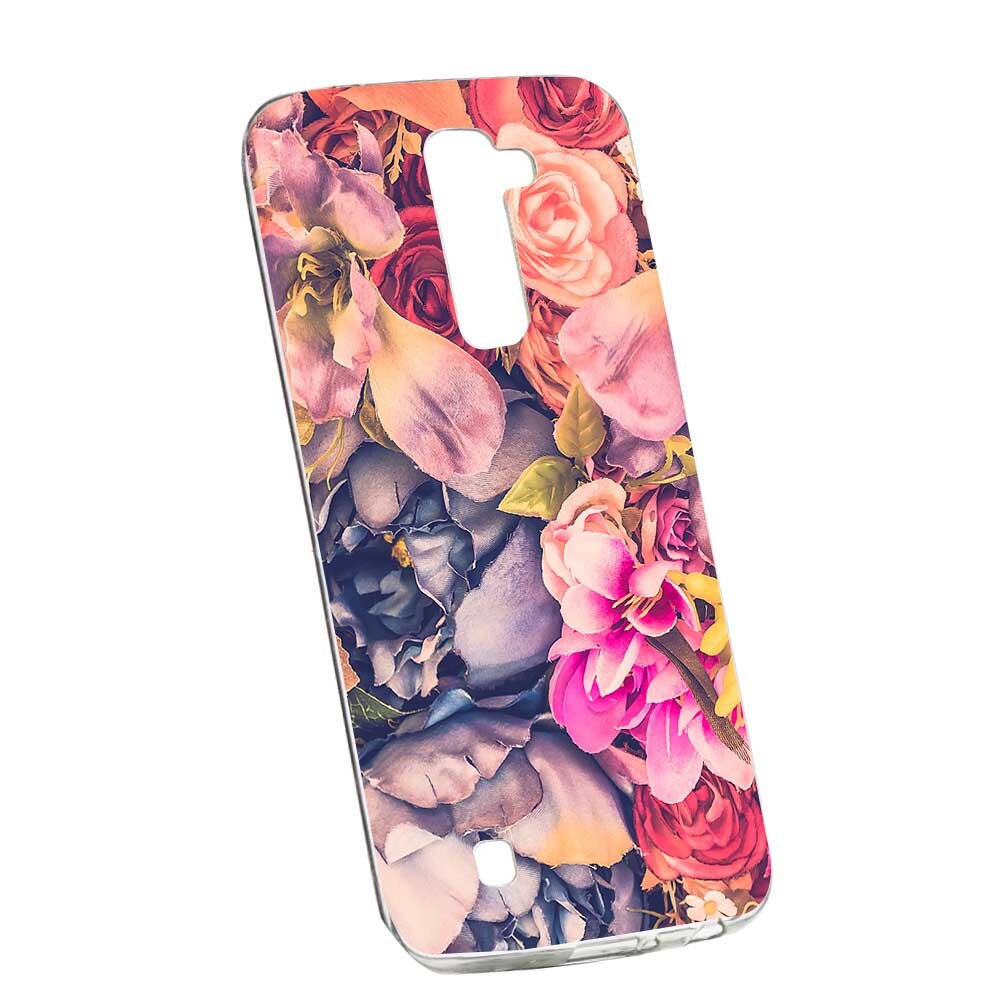 Husa Silicon, Transparent, Slim, Floral, 5, LG G7 ThinQ