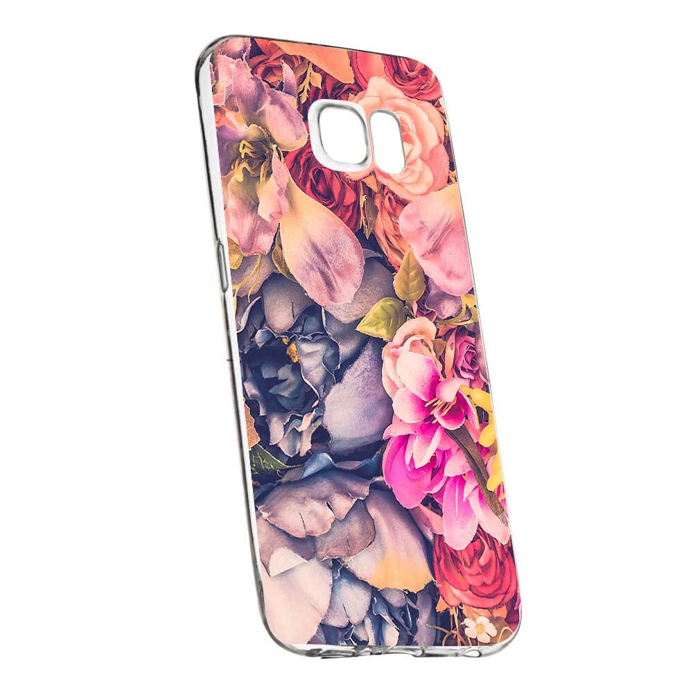 Husa Silicon, Transparent, Slim, Floral, 5, HTC U Ultra