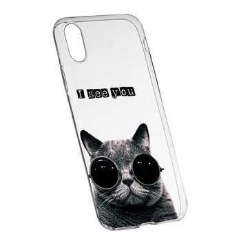 Husa Silicon, Transparent, Slim, I See You, 9, HTC Desire 12 Husa Silicon, Transparent, Slim, I See You, 9, HTC Desire 12