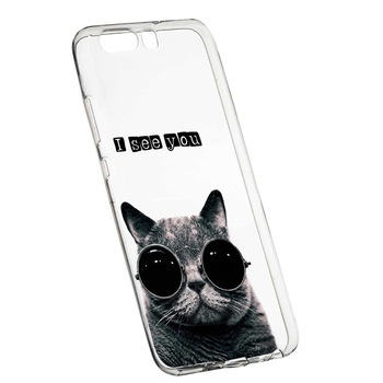 Husa Silicon, Transparent, Slim, I See You, 9, Huawei Y6 2018 Husa Silicon, Transparent, Slim, I See You, 9, Huawei Y6 2018