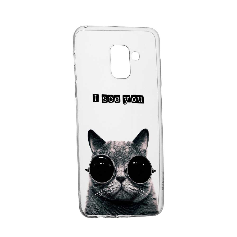 Husa Silicon, Transparent, Slim, I See You, 9, Samsung Galaxy J6 2018