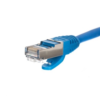 Cablu Netrack patch, Cat 5e FTP, 1m, Albastru Cablu Netrack patch, Cat 5e FTP, 1m, Albastru
