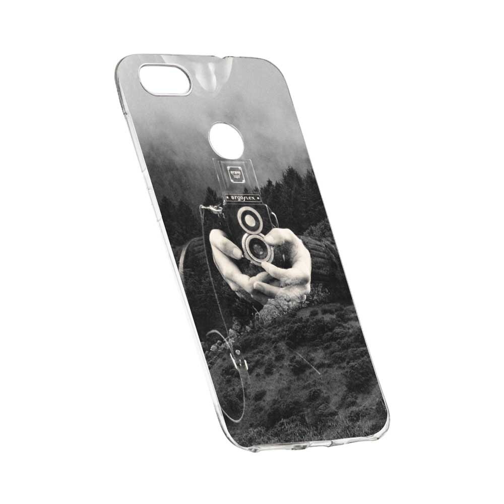 Husa Silicon, Transparent, Slim, Double Exposure, 13, HTC Desire 12 Plus