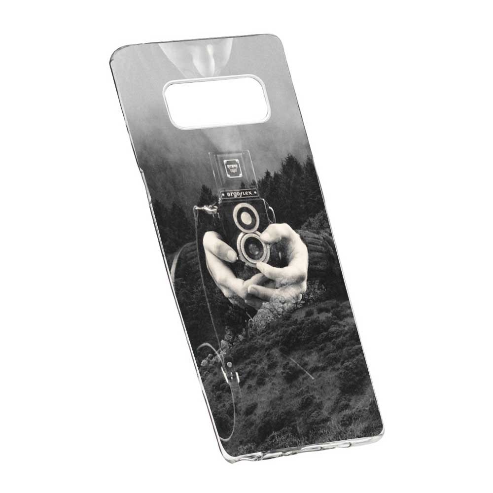 Husa Silicon, Transparent, Slim, Double Exposure, 13, Samsung Galaxy Note 8